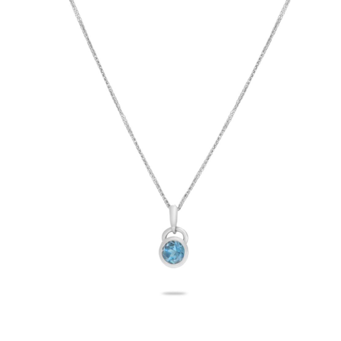 London Blue Topaz  Necklace  | שרשרת משובצת לונדון בלו טופז