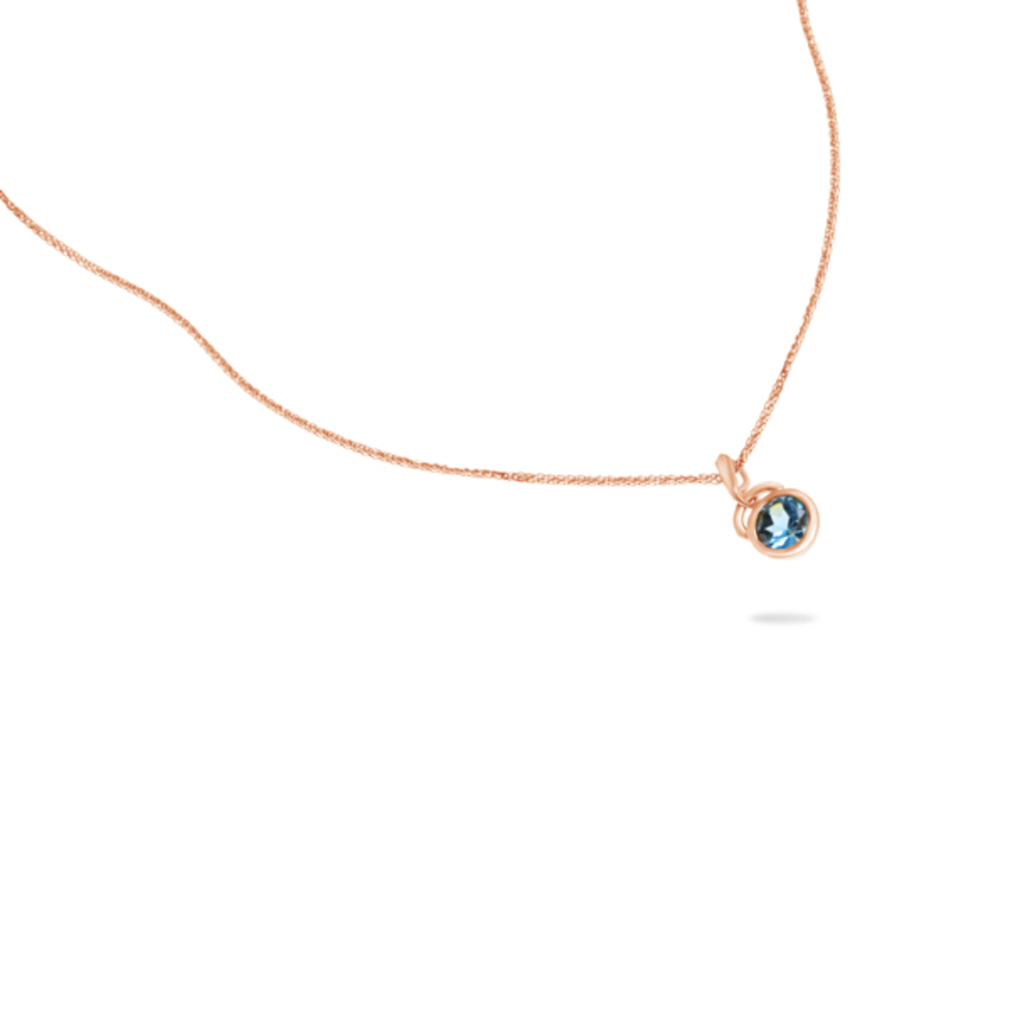 London Blue Topaz  Necklace  | שרשרת משובצת לונדון בלו טופז