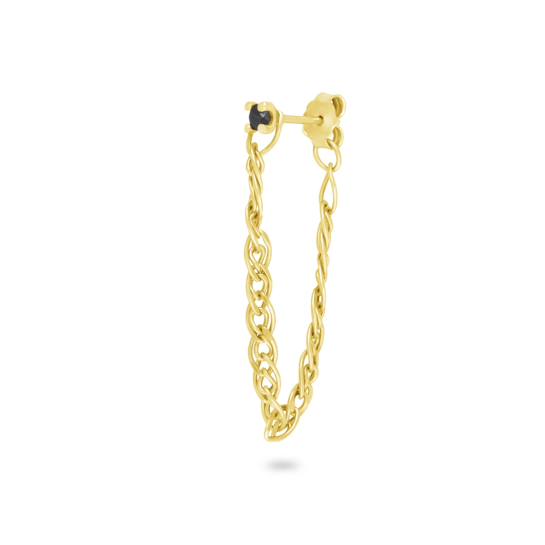 Lee-Tal | Gold Earring with Black Diamond