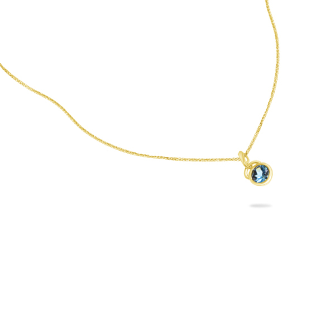 London Blue Topaz  Necklace  | שרשרת משובצת לונדון בלו טופז