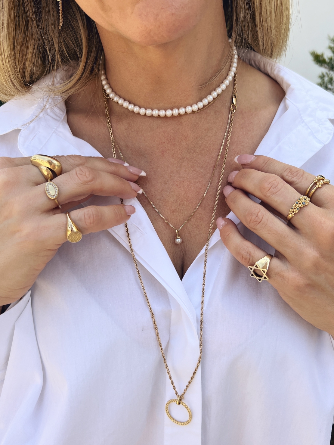 Classic Pearl Necklace | שרשרת עם פנינה