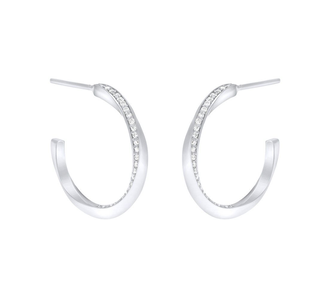 Michal Hoop Diamond Earrings