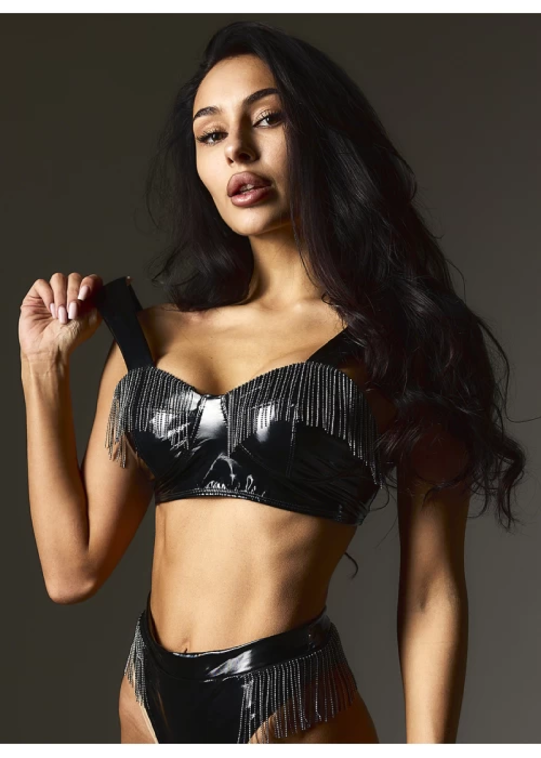 Top OCCI black latex