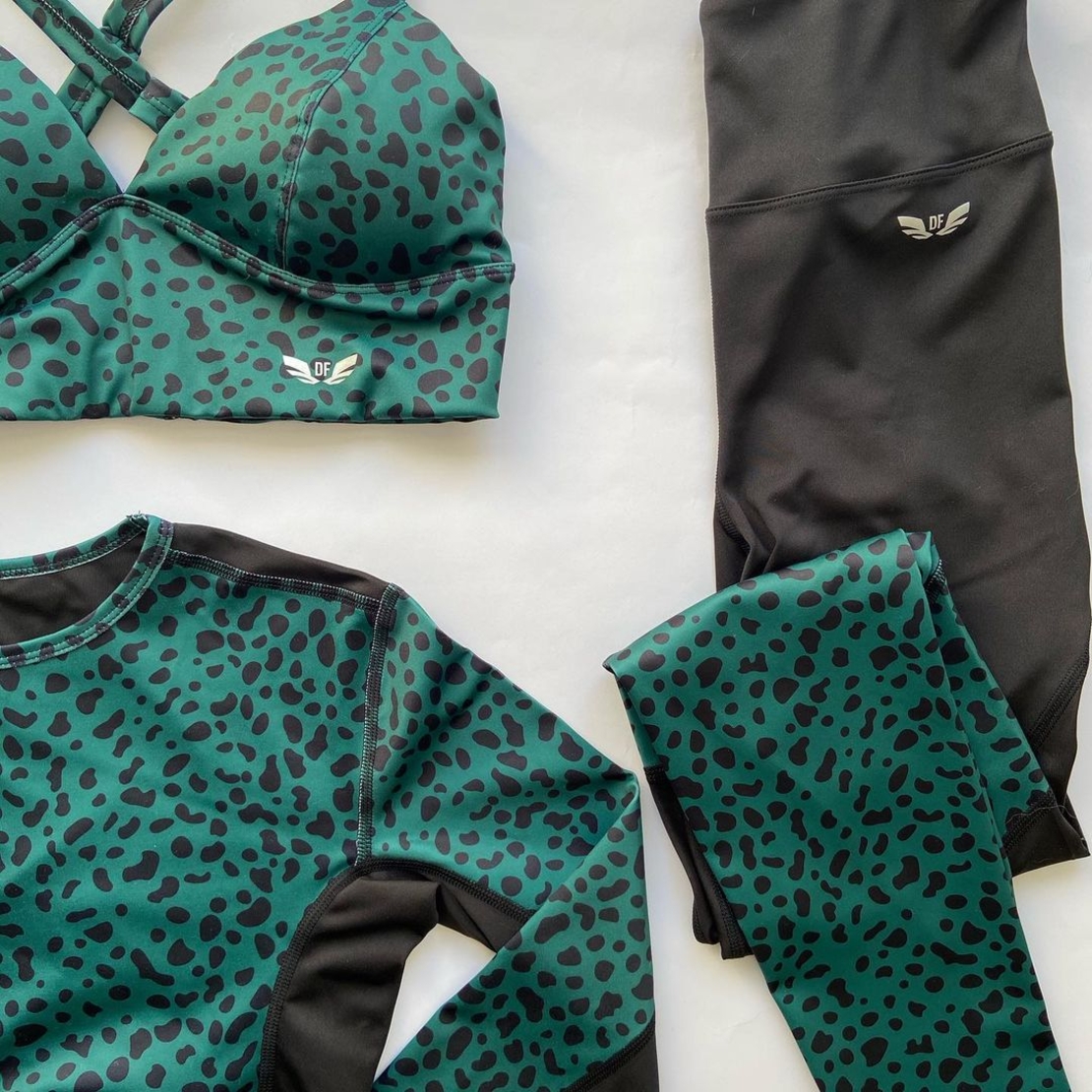 Leggins FELIX Black/Green Camo
