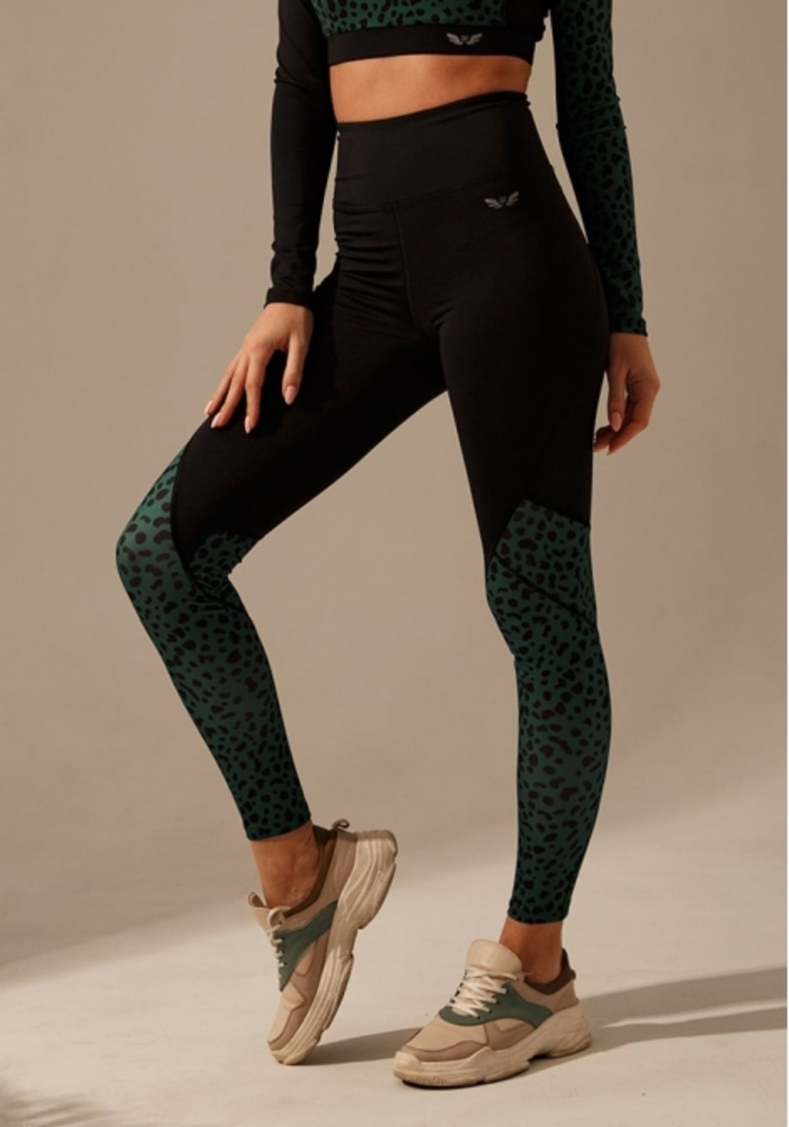 Leggins FELIX Black/Green Camo