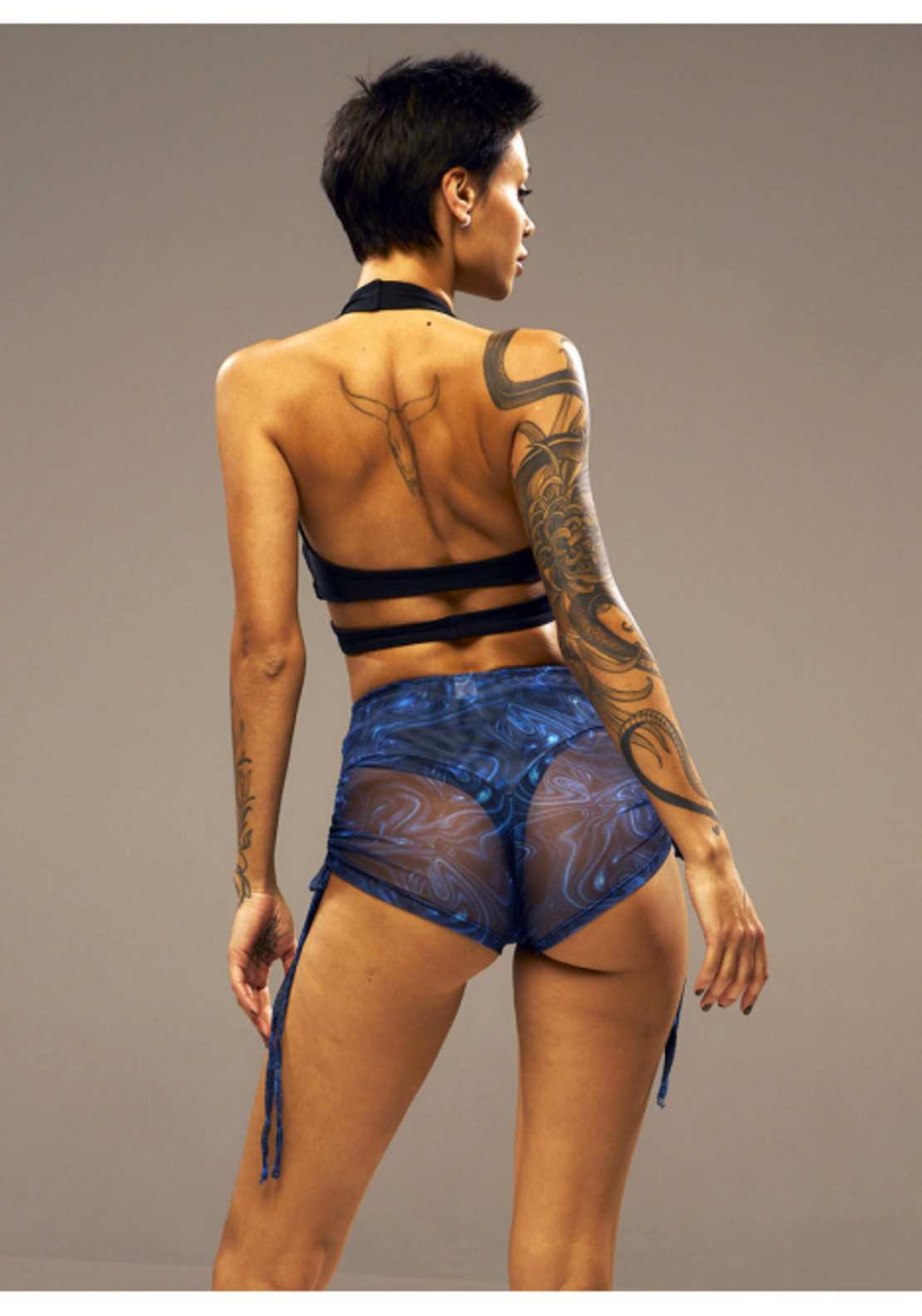 Shorts CLAR mesh fluid blue art (only mesh)