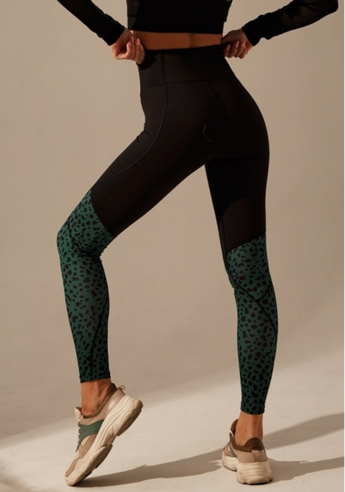 Leggins FELIX Black/Green Camo