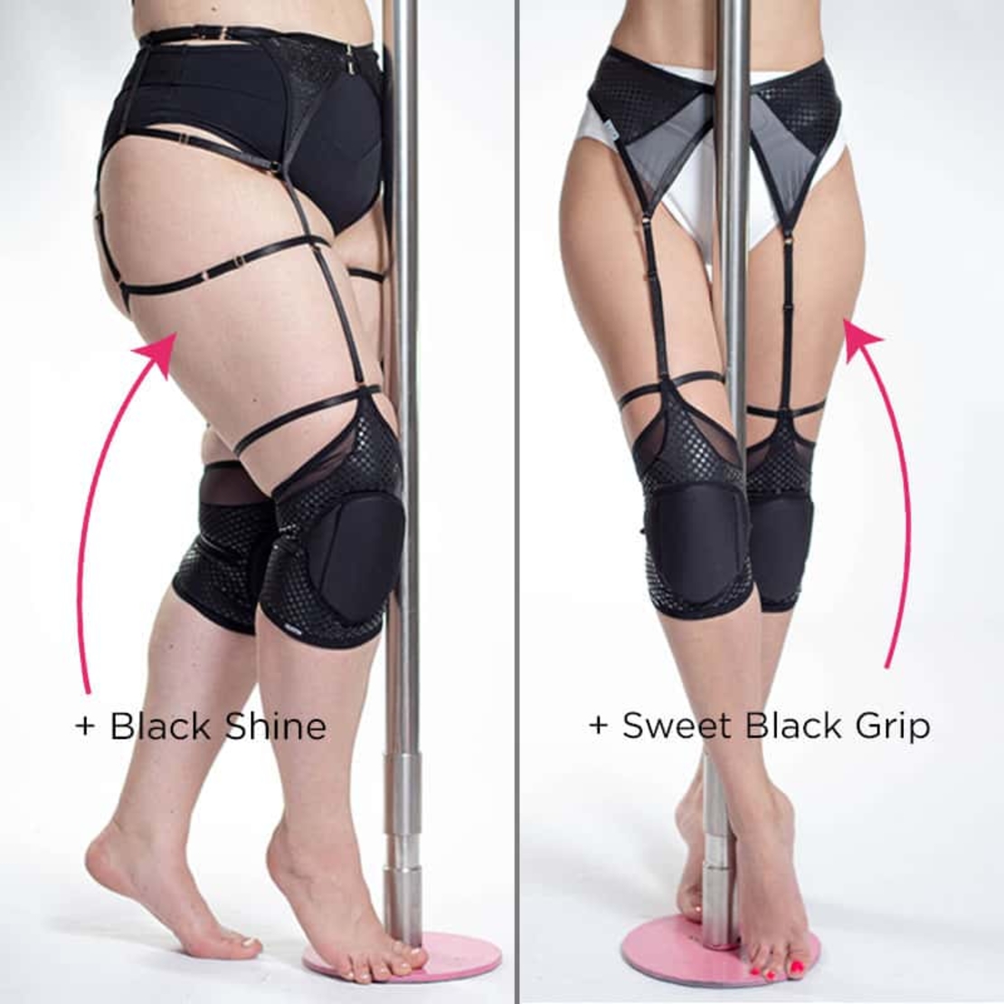 Grippy knee pads – Black Fire