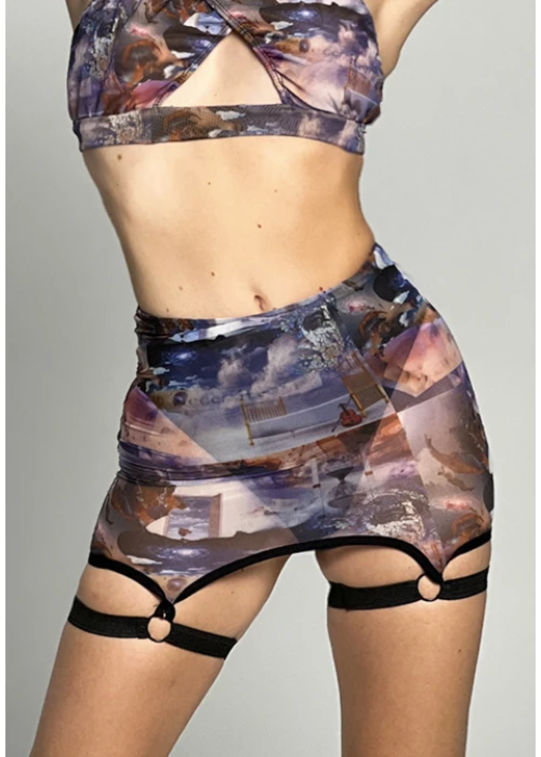 Skirt mesh DESEAR art (with shorts)