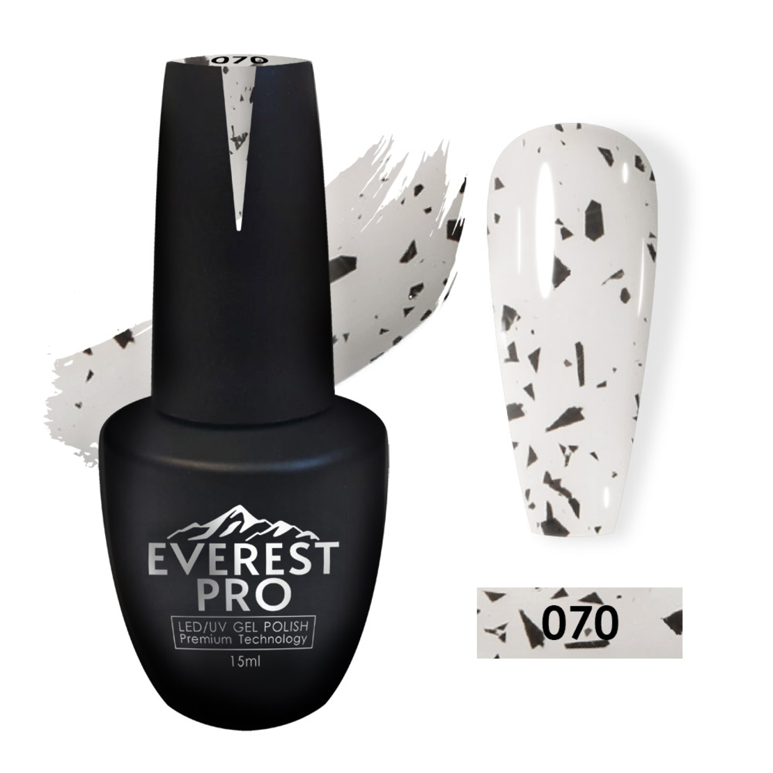לק ג'ל אוורסט חתיכות שחורות EVEREST PRO 070