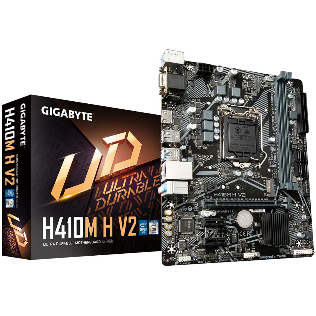 לוח אם אינטל דור 10 Gigabyte H410M H V2 1.7 Micro-ATX LGA1200