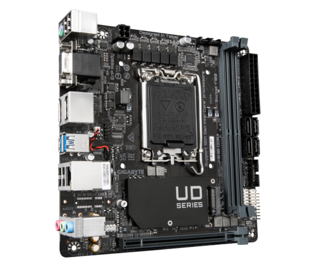 לוח אם Gigabyte H610i DDR4 Mini-ITX LGA1700 VGA HDMI 2XDP