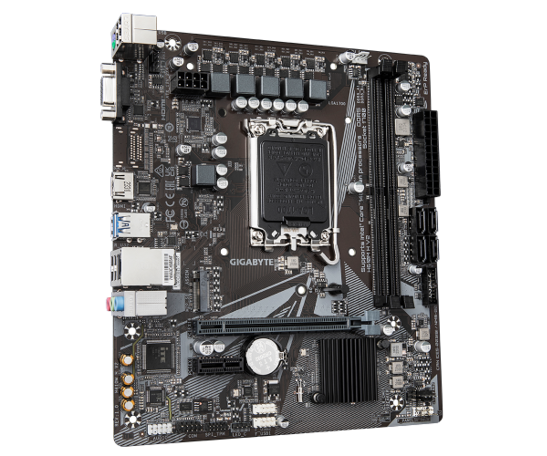 לוח לאינטל דור 12-14 Gigabyte H610M H V2 DDR5 VGA HDMI
