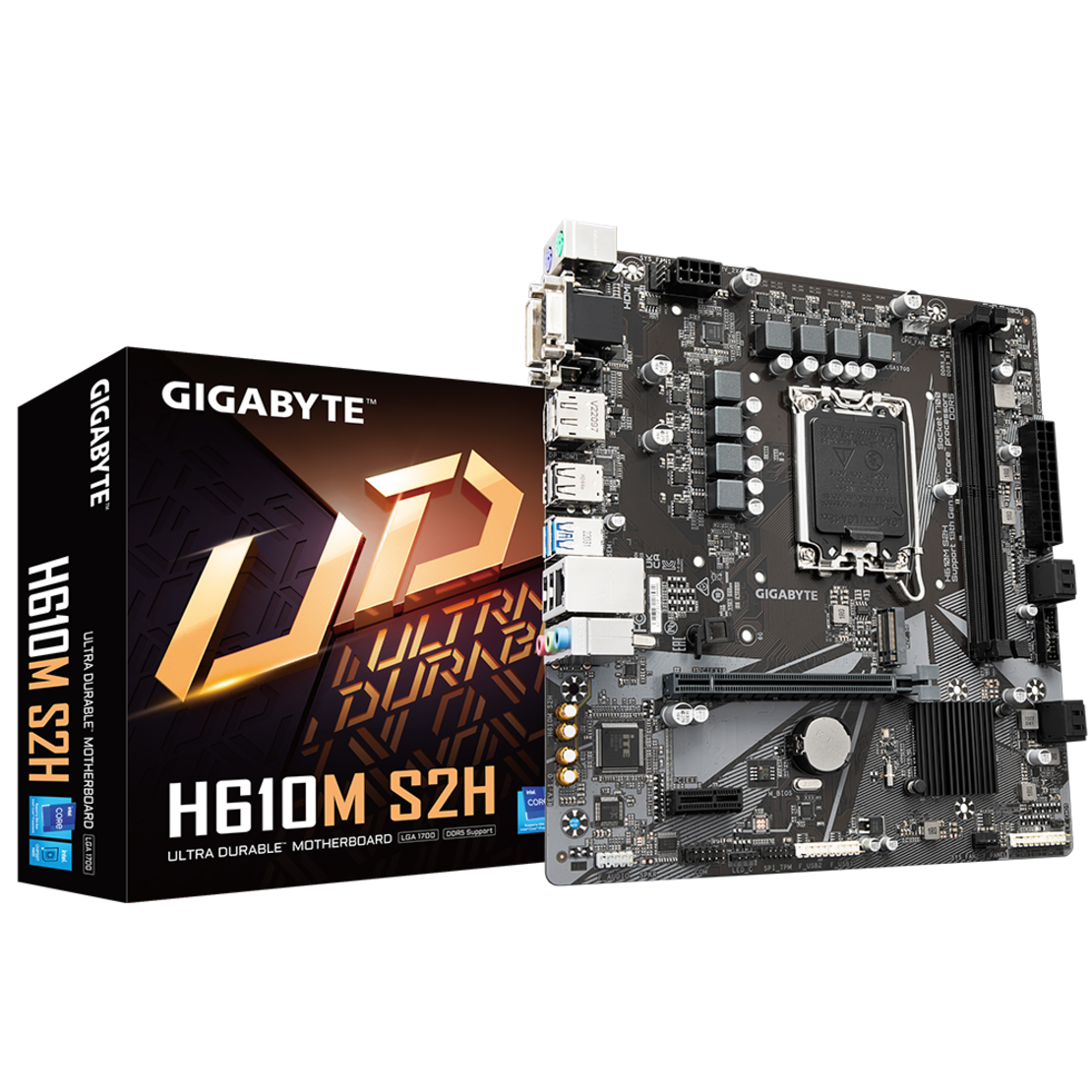 לוח למעבדי אינטל Gigabyte H610M S2H V2 Micro-ATX DDR5