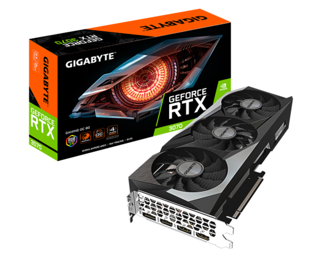 כרטיס מסך Gigabyte RTX 3070 GAMING OC 8GB 2.0 PCIE 4.0X16 LHR