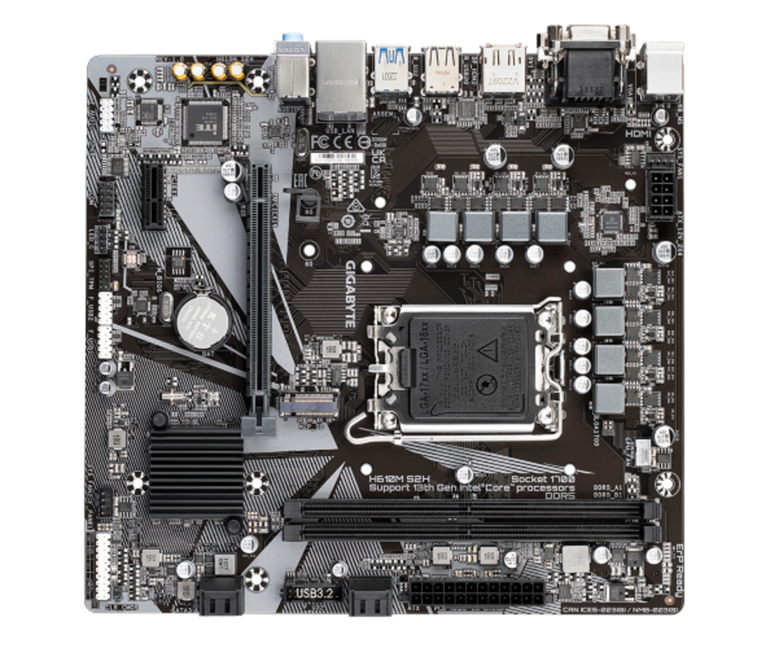 לוח למעבדי אינטל Gigabyte H610M S2H V2 Micro-ATX DDR5