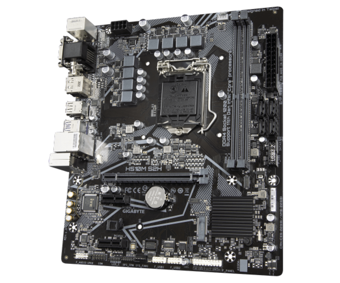 לוח דור 11 Gigabyte H510M S2H V2 LGA1200 PCIE 4.0 DVI DP HDMI