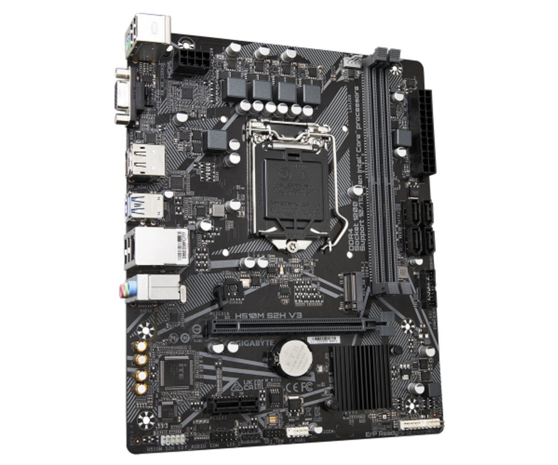 לוח דור 11/10 Gigabyte H510M S2H V3 LGA1200 VGA DVI HDMI