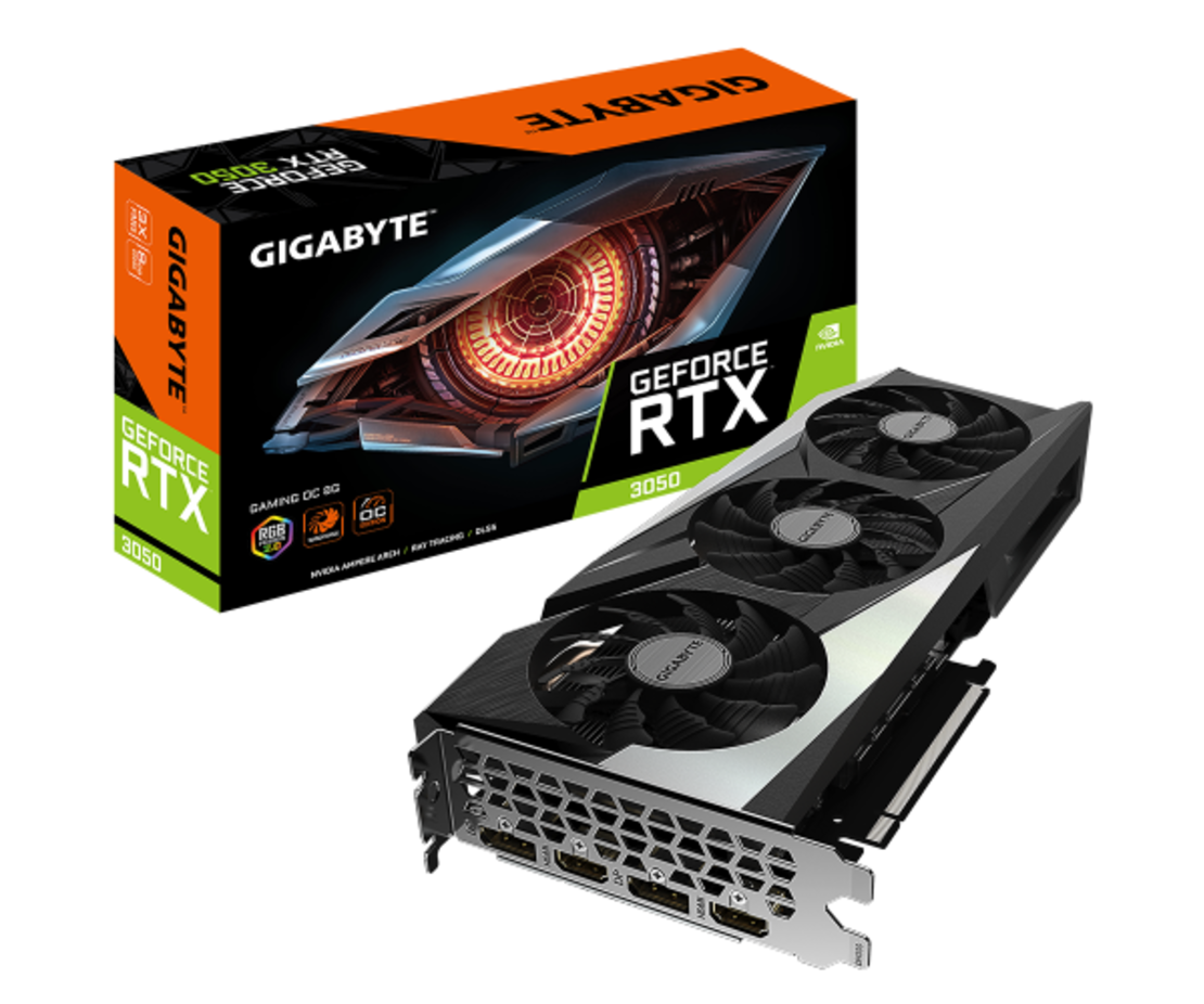 כרטיס מסך GIGABYTE RTX 3050 GAMING OC 8GB PCIE 4.0