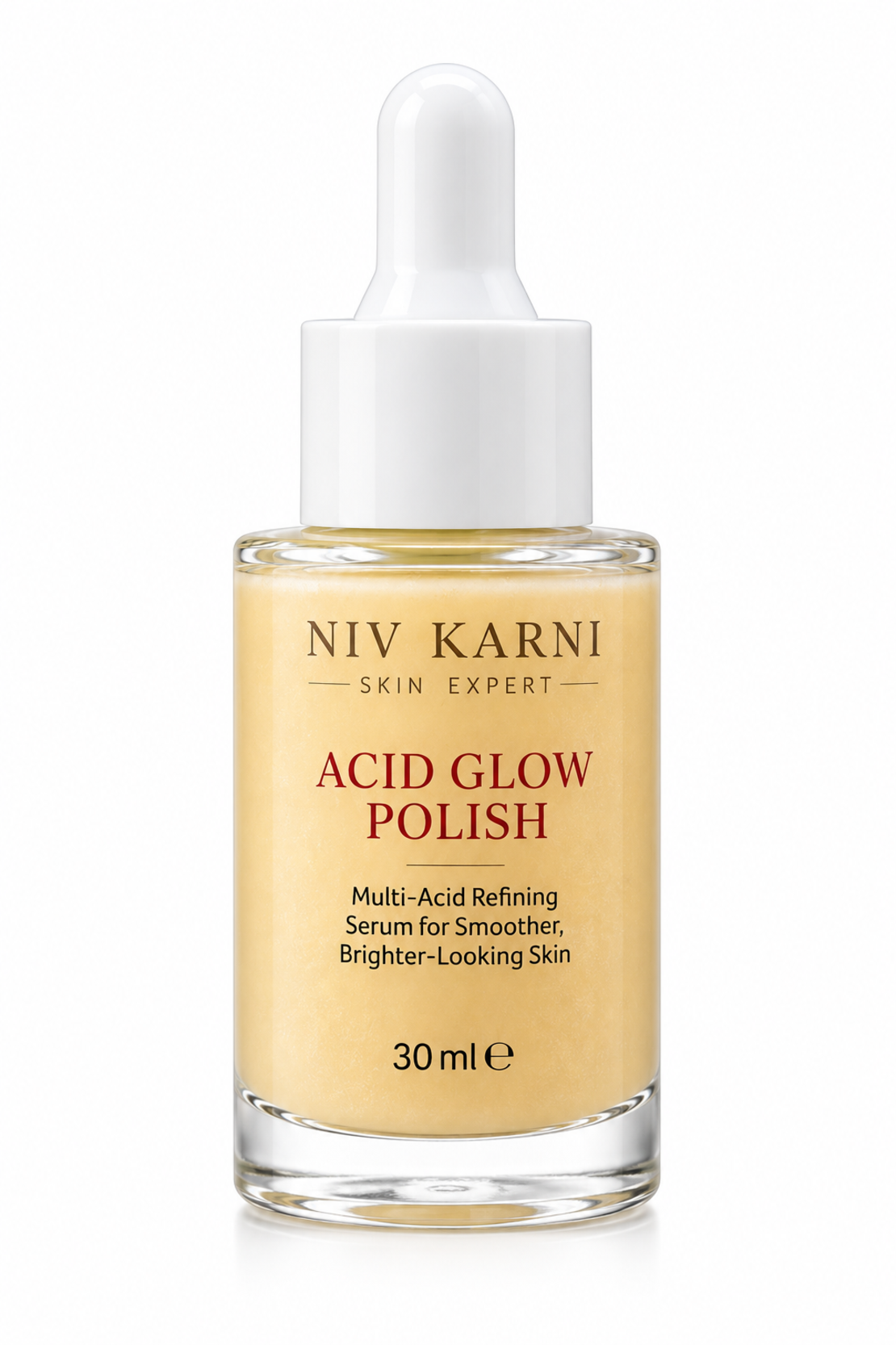 ACID GLOW POLISH – Niv Karni Skin Expert | סרום רב־חומצות לחידוש, החלקה ושיפור מראה העור