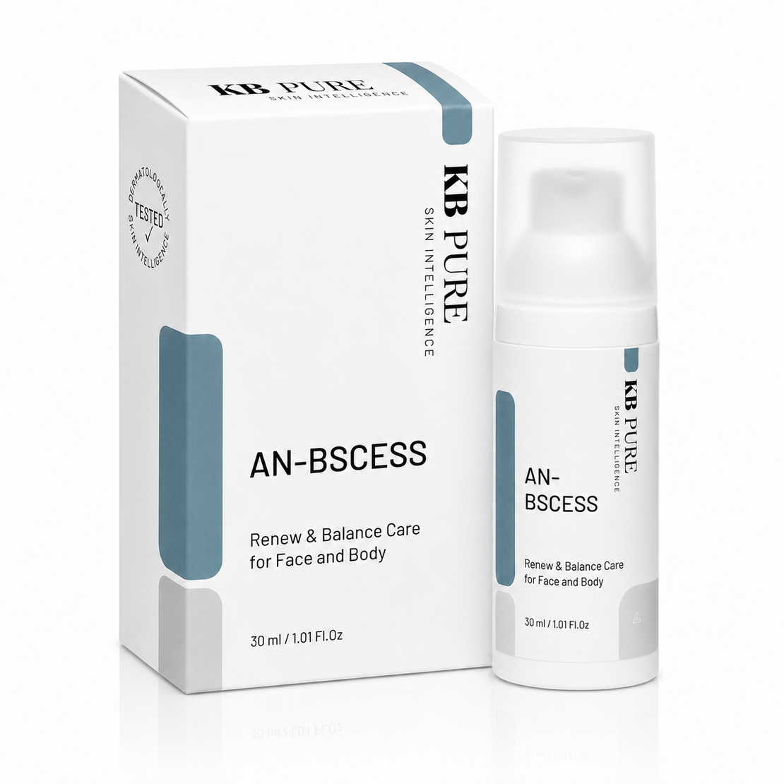 AN-BSCESS - KB PURE | אנבצס תכשיר איזון ושיקום לעור שמן, בעייתי ונוטה לפצעונים | קייבי פיור