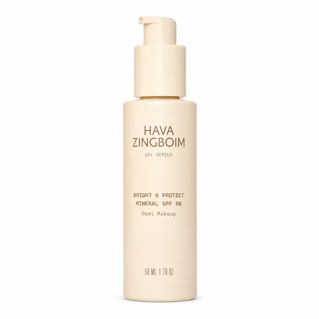 Bright & Protect Mineral SPF 50 Demi Makeup | קרם הגנה מינרלי SPF 50 עם גוון - חווה זינגבוים