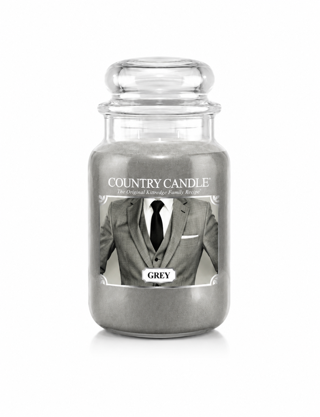 Grey | Country Candle – נר ריחני בניחוח מושק, עצים ואלגנטיות מודרנית