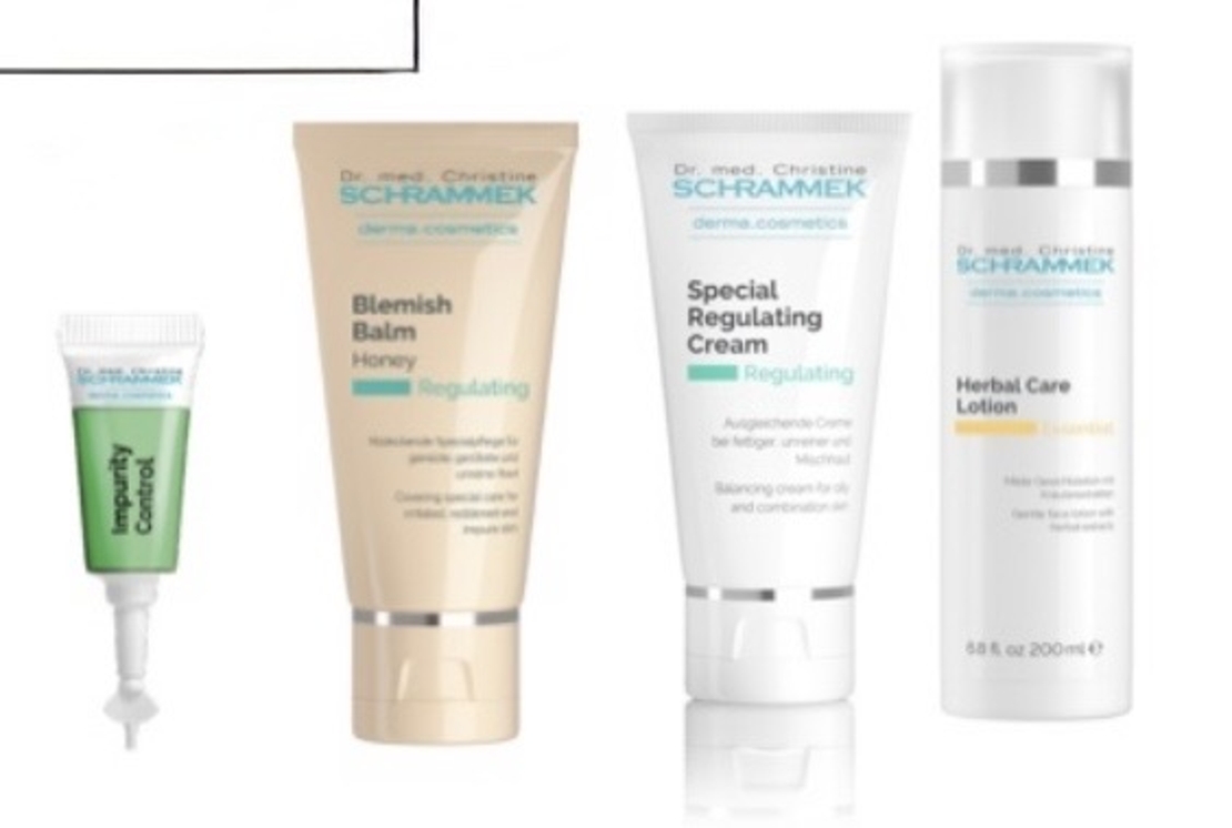 ערכת שיקום אפידרמלי לעור מעורב-שמן ד״ר שראמק ערכת בסיס לפילינג ירוק ד״ר שראמק