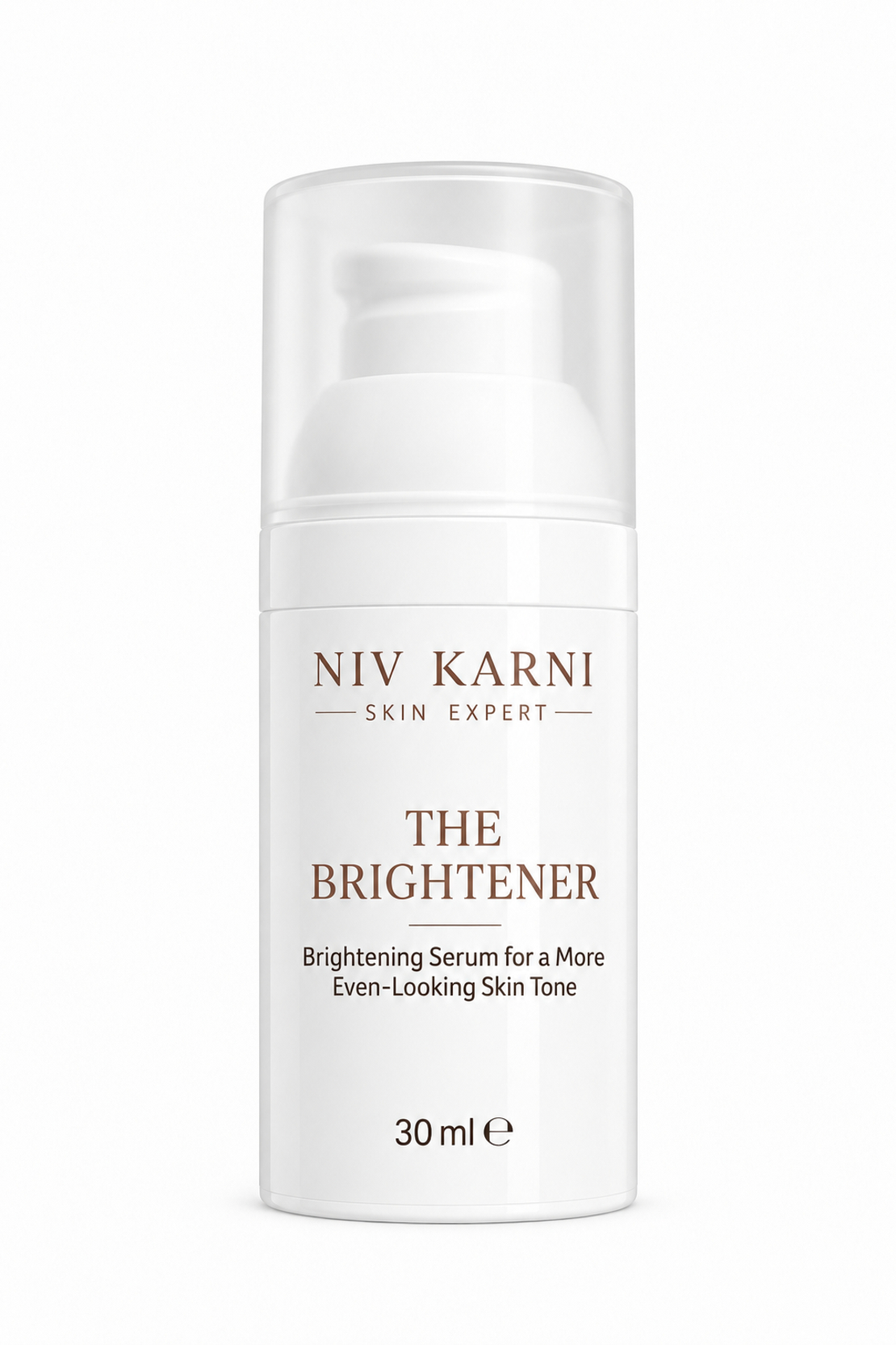 THE BRIGHTENER – Niv Karni Skin Expert | סרום מדכא מלנין להבהרת כתמים, פיגמנטציה ואחידות גוון העור