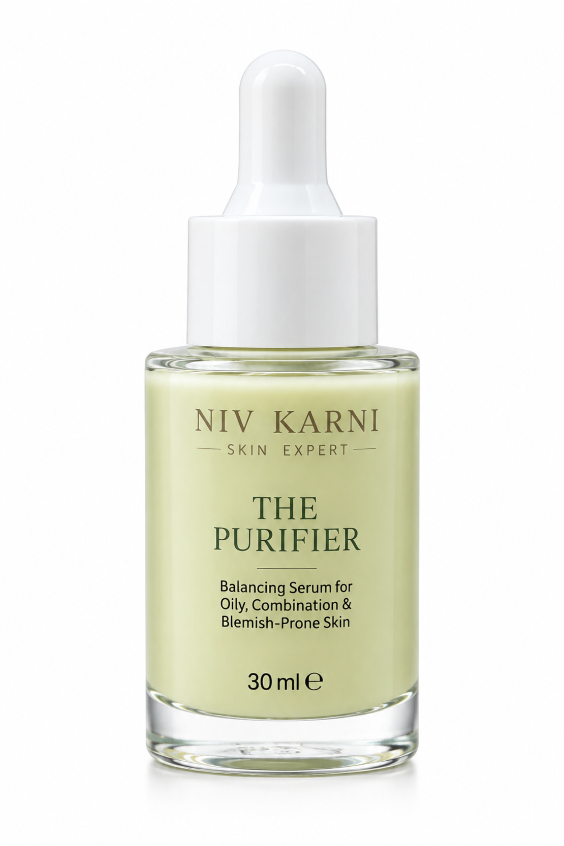 THE PURIFIER – Niv Karni Skin Expert | סרום מטהר ומאזן לעור הנוטה לפצעונים, קומדונים, שומניות וכתמי פוסט־אקנה