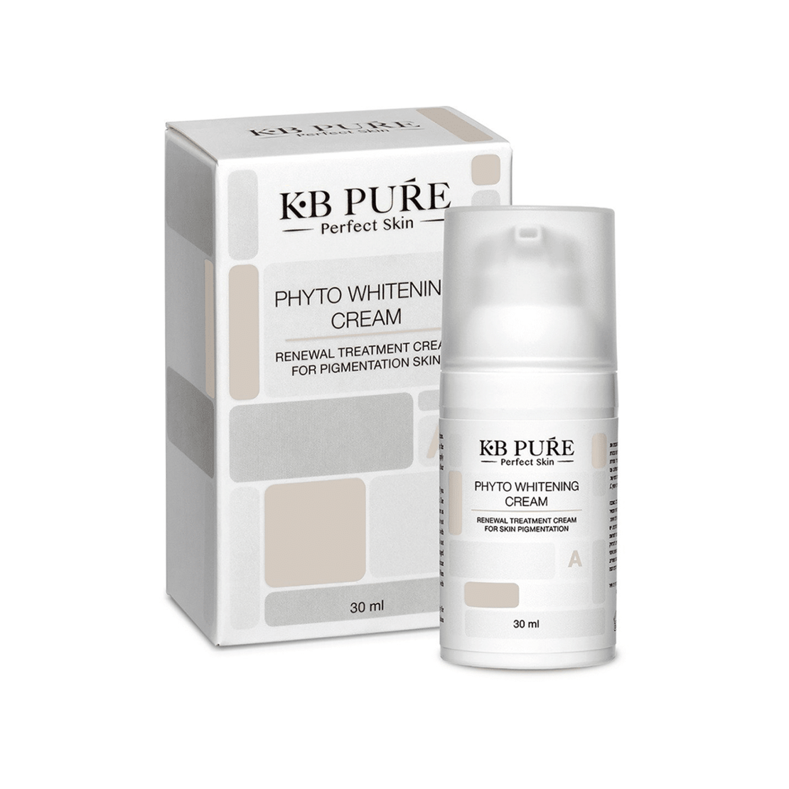 PHYTO WHITENING CREAM | KB PURE – פיטו קרם הבהרה לטיפול בפיגמנטציה וכתמי עור | קייבי פיור