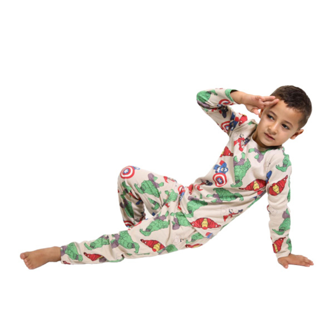 פיג'מת מעבר לבנים דלתא מארוול