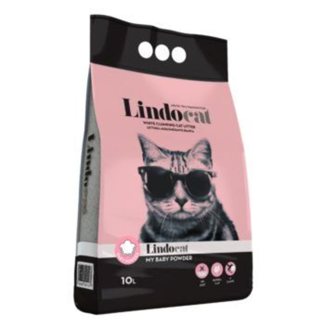 חול לינדו קט מתגבש וריחני לחתול 10 ליטר -Lindocat בריח טלק.