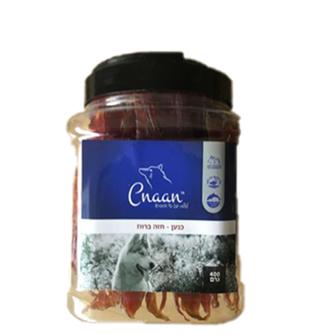 חטיף לכלב כנען Cnaan חטיף בשר רך לכלבים - חזה ברווז 400 גר'