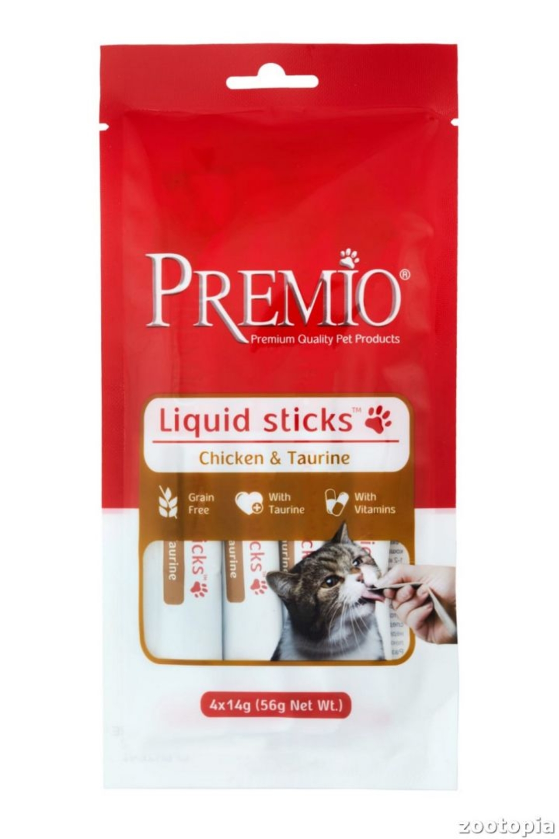 פרמיו חטיף לחתול שלוקים בטעם עוף וטאורין - Premio