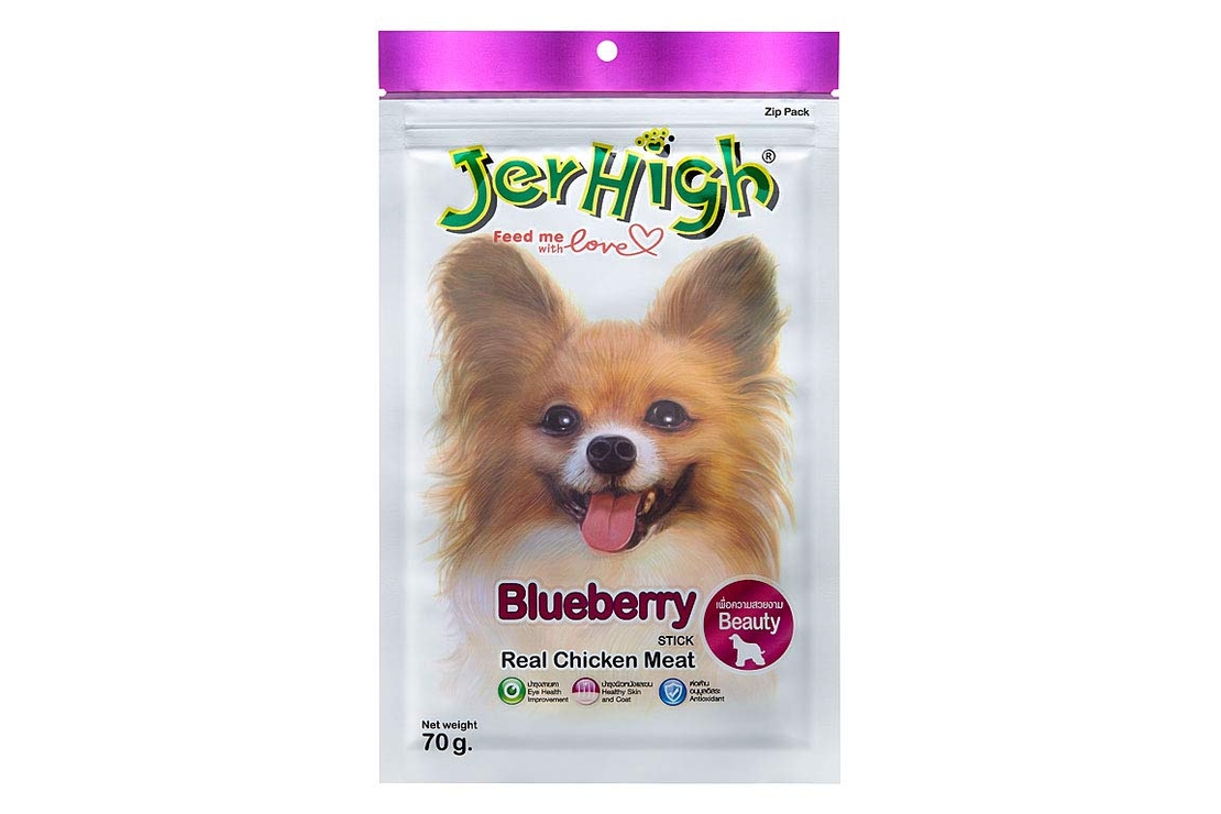 חטיף לכלב ג'רהיי מקלות בטעם עוף ואוכמניות - Jerhigh