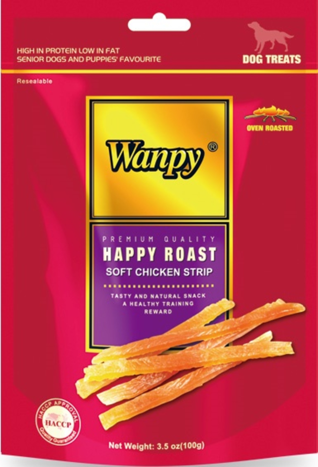 חטיף לכלב וונפי רצועות עוף רכות - Wanpy