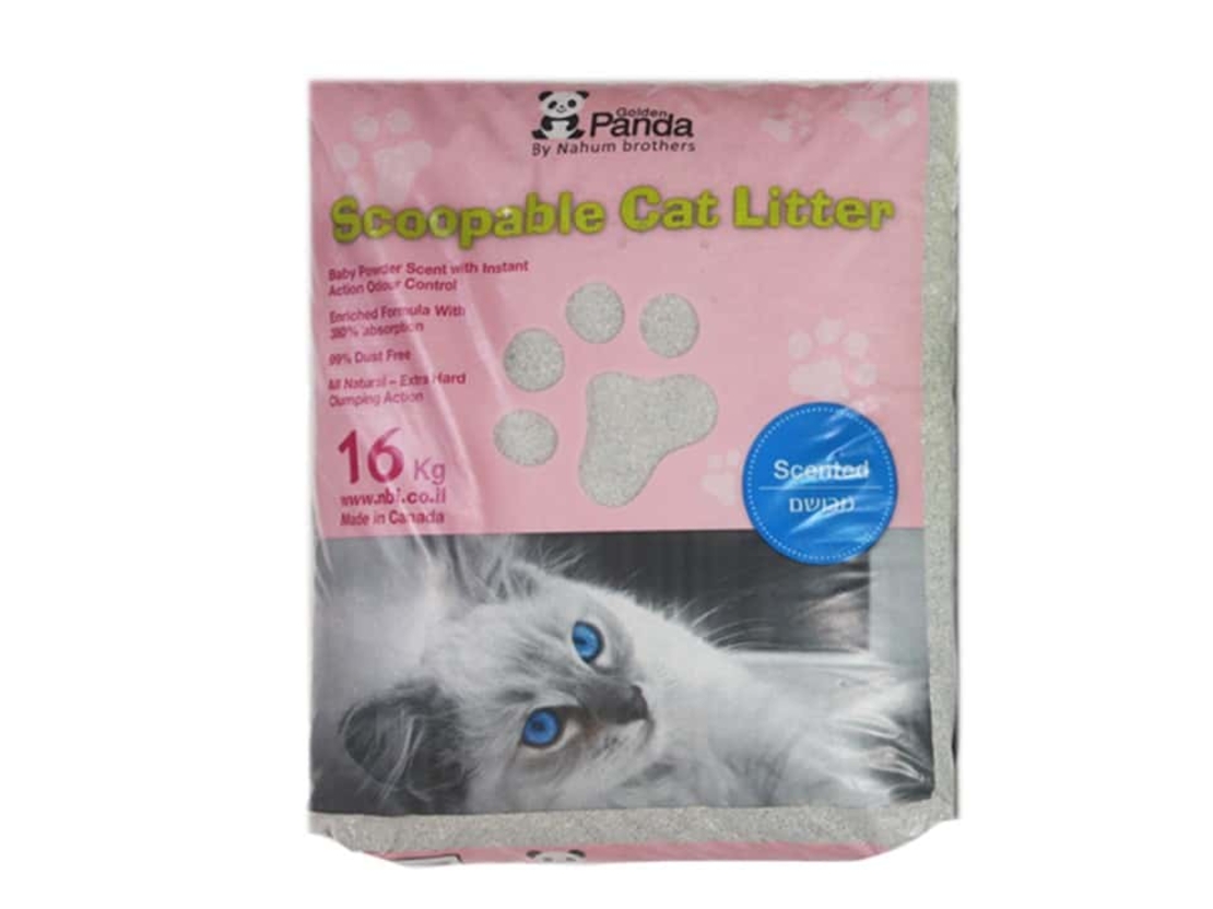 חול פנדה מתגבש וריחני 16 ק”ג panda clumping cat litter