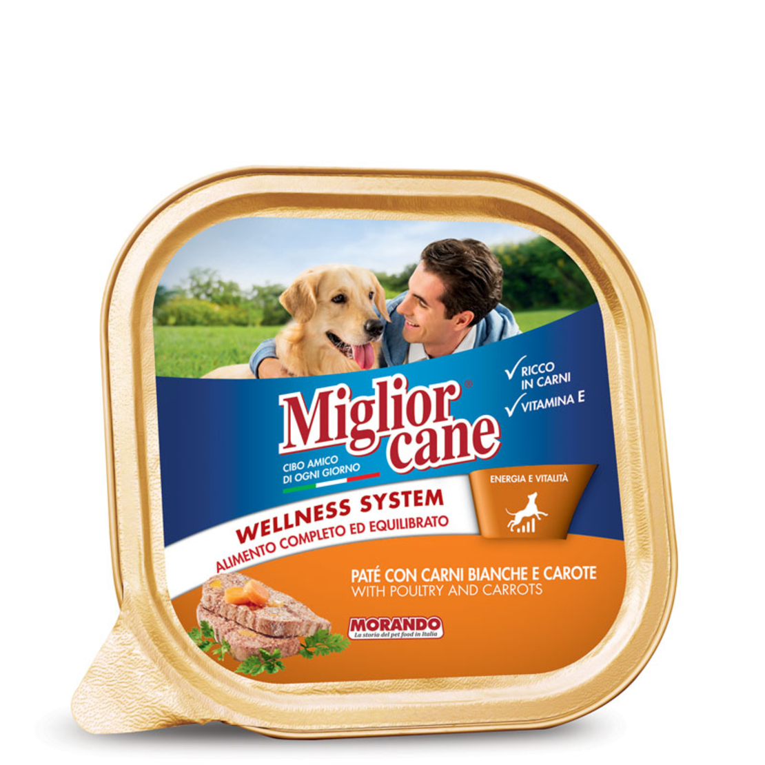 מיגליאור פטה בטעם עוף וגזר מעדן לכלב - 150 גר' Miglior cane