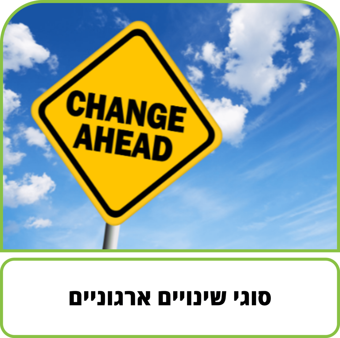 קורס דיגיטלי - סוגי שינויים ארגוניים