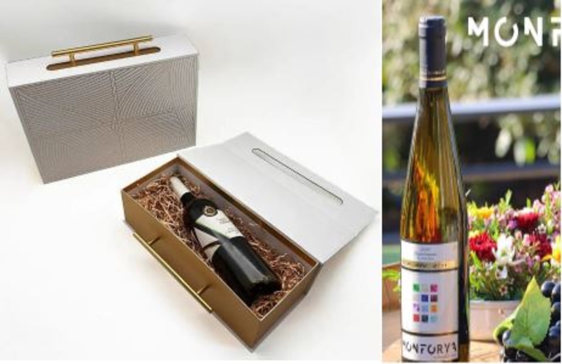 מארז מגנט לבקבוק יין לבן יחיד