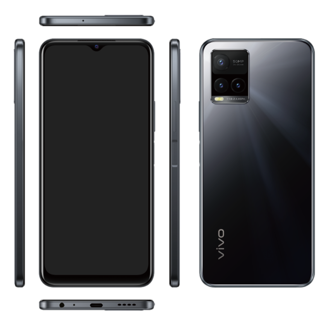 סמארטפון vivo Y33s בצבע מראה שחורה (שחור)