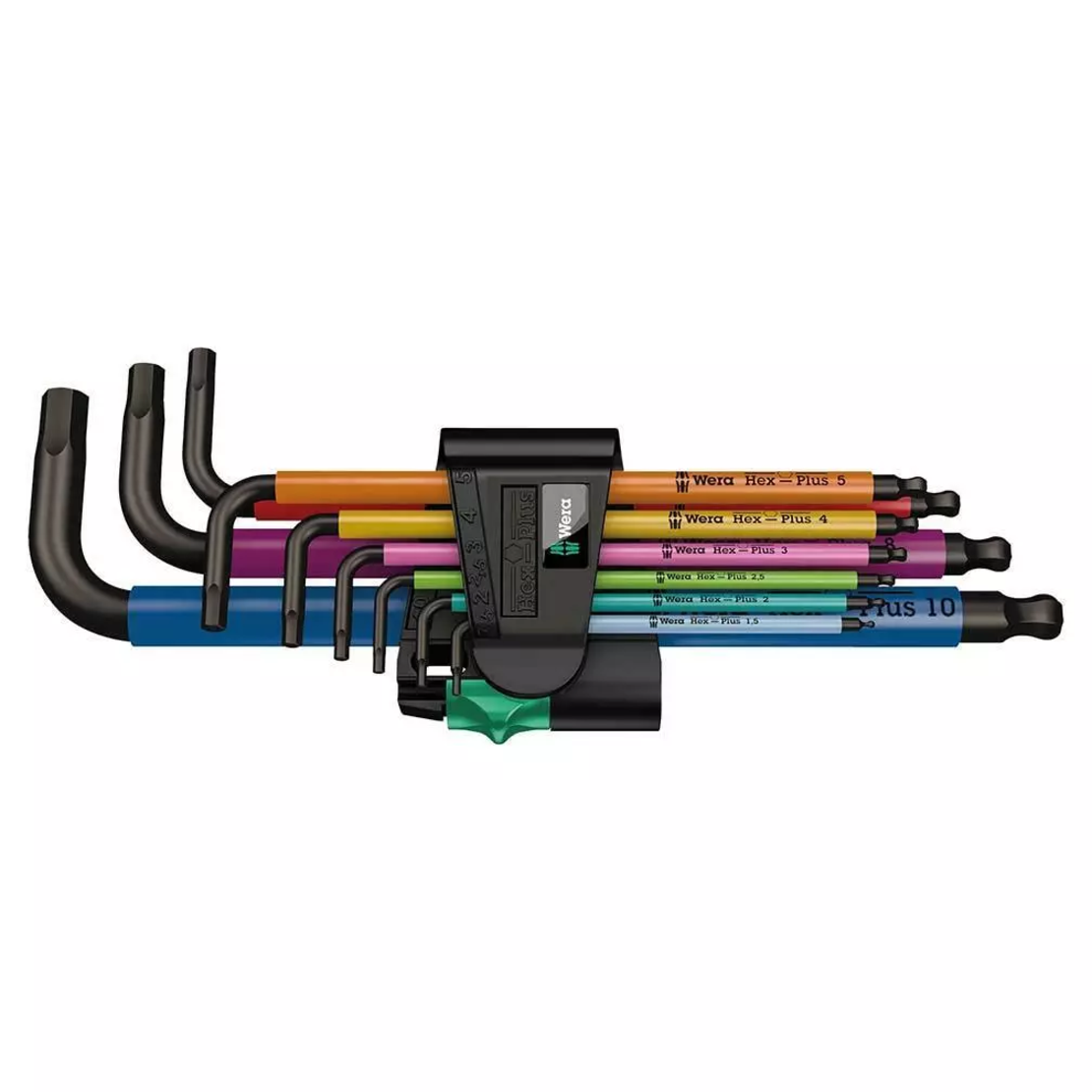 סט אלן 9 יח' כדורי צבעוני Wera Hex-Plus 950/9