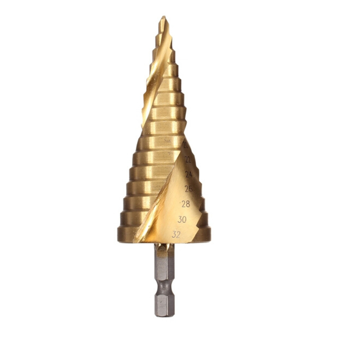 Spiral Step Drill 6-37mm Hex Shank