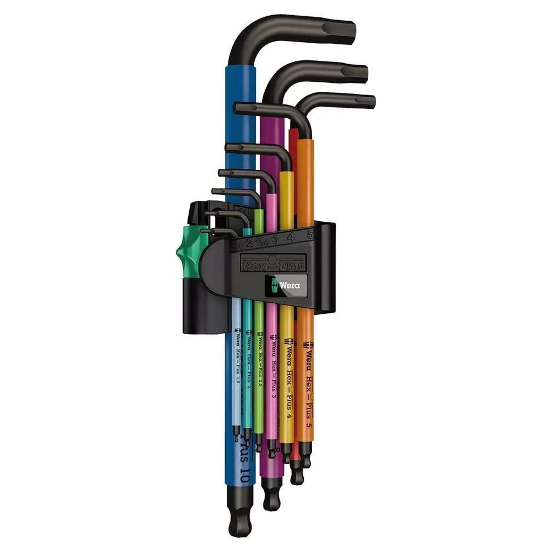 Wera 950/9 Hex-Plus Multicolour 1 SB L-key set, metric, BlackLaser, 9 pieces