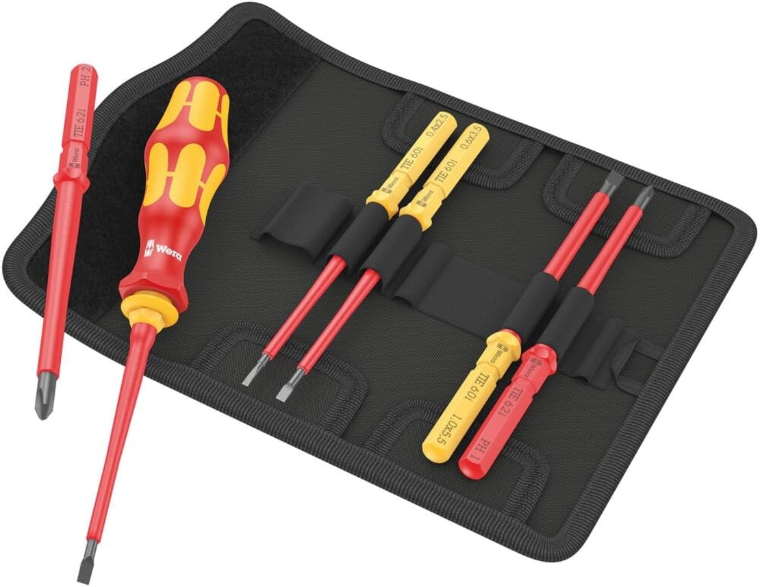 סט מברגים מתחלפים 7 חל' מבודד WERA 1000V
