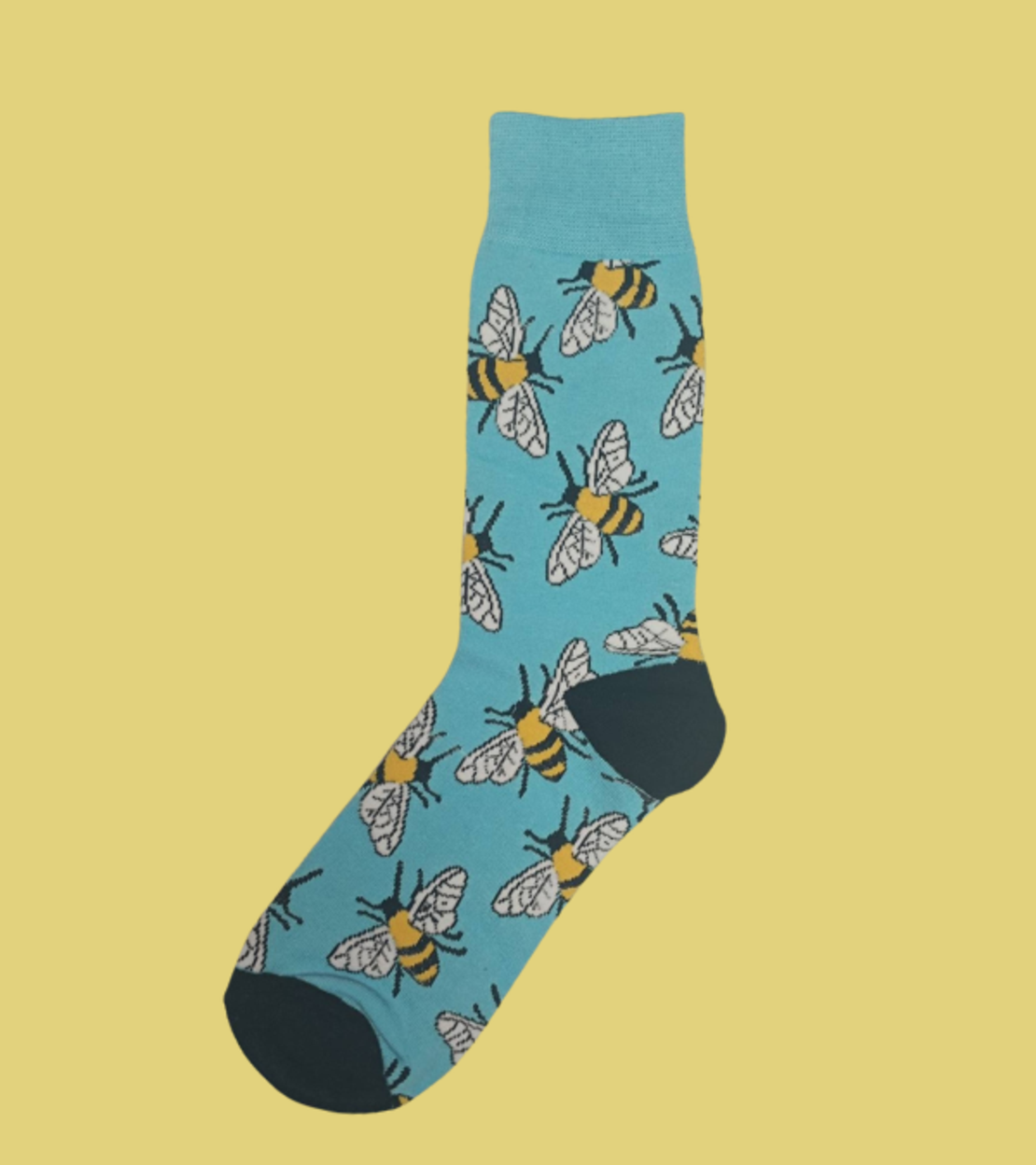 גרביים מעוצבים דבורים כחול