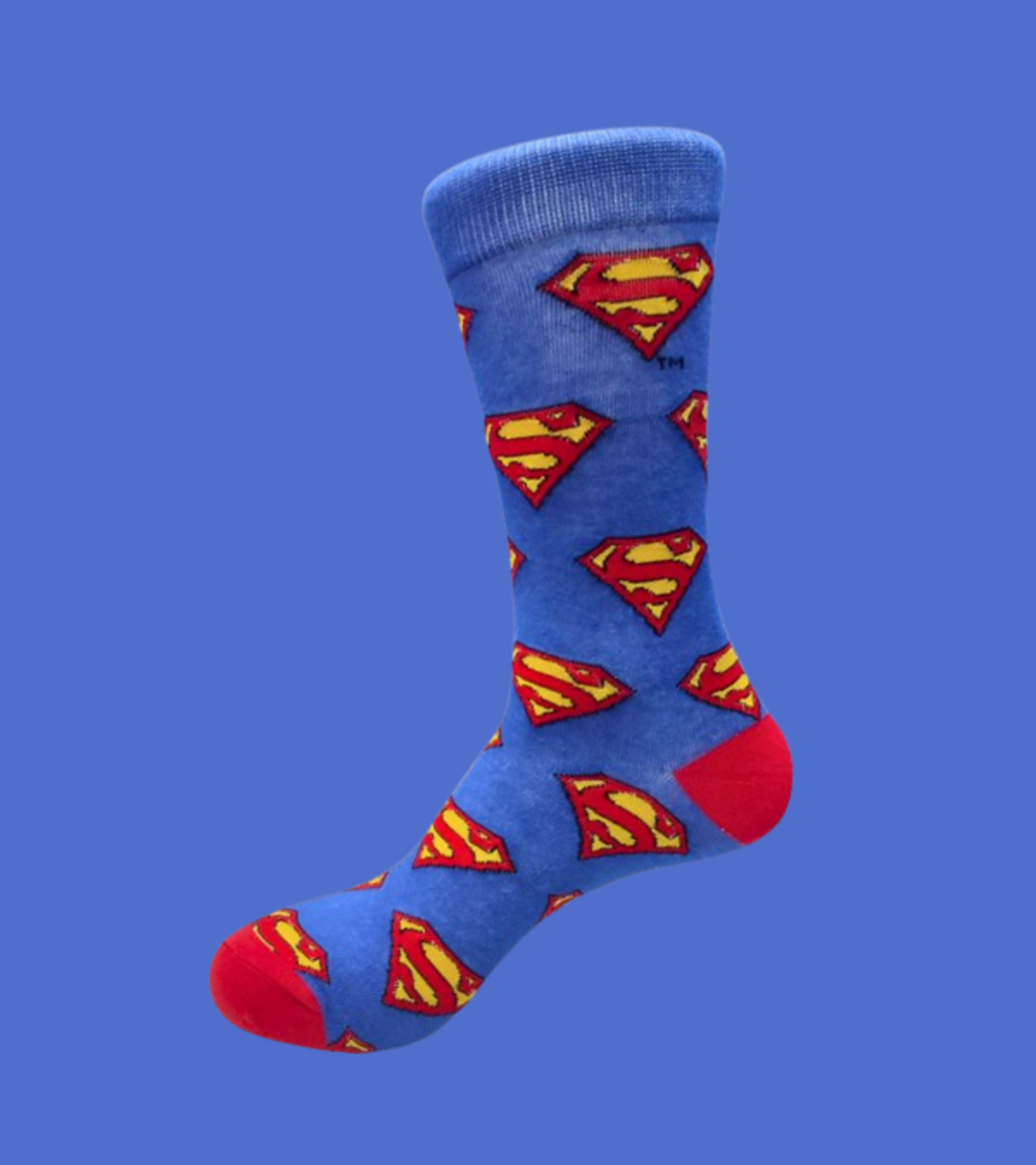 גרביים מעוצבים הסמל של סופר-מן כחול