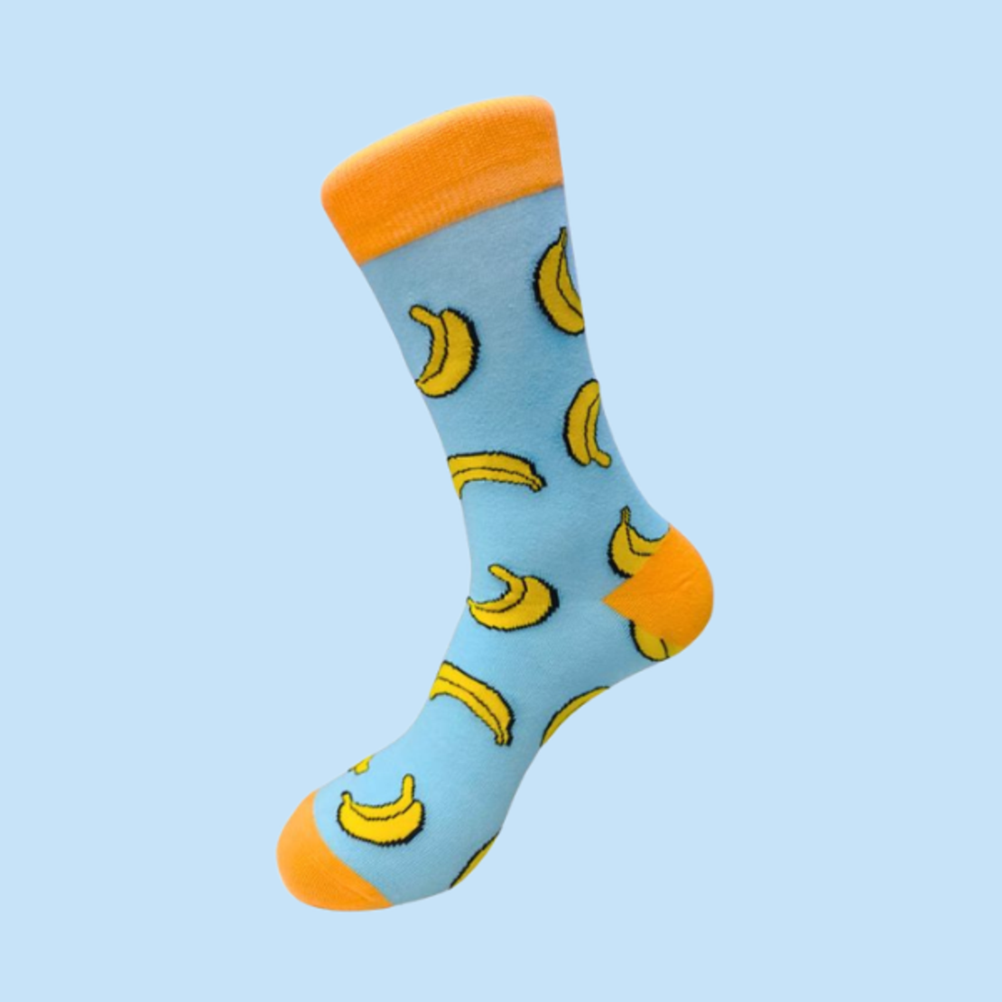 גרביים מעוצבים בננות כחול