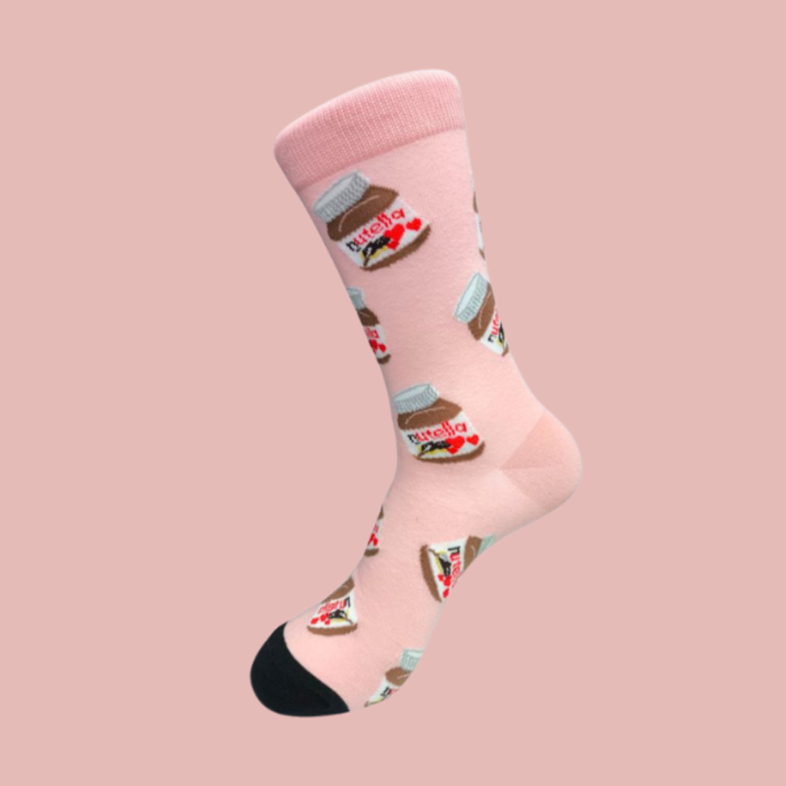 גרביים מעוצבים ממרח שוקולד ורוד
